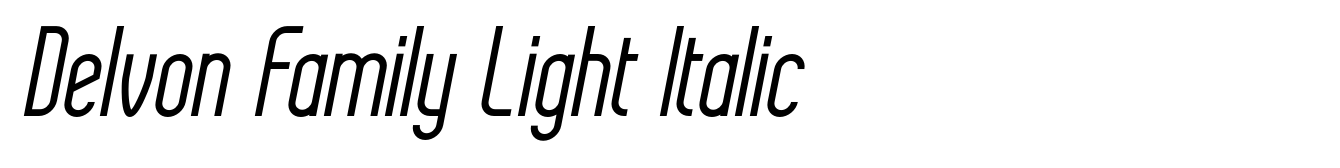 Delvon Family Light Italic